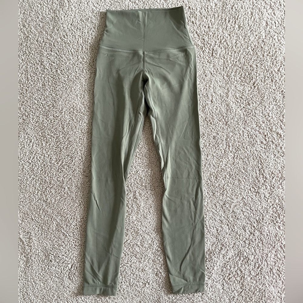 Lululemon align Leggings 25” size 0 rosemary green Rare like new pants